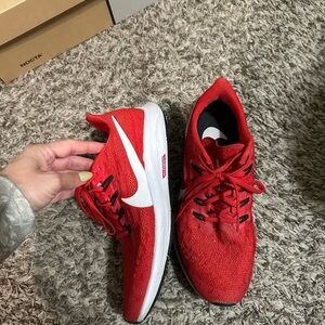 Nike Red Running Sneakers with White Swoosh